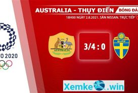 Link xem trực tiếp Australia vs Thụy Điển 18h 2/8/2021 Video Highliht trận đấu