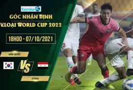 Soi kèo phạt góc Hàn Quốc vs Syria 18h 7/10 vòng loại World Cup 2022