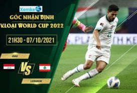 Soi kèo phạt góc Iraq vs Lebanon 21h30 7/10 vòng loại World Cup 2022